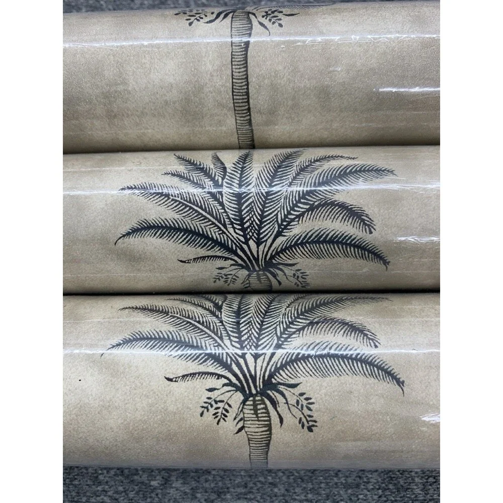 Waverly Vintage Coconut Trees 3 Rolls 1990s Botanical Wallpaper 27 In. x 27 ft.